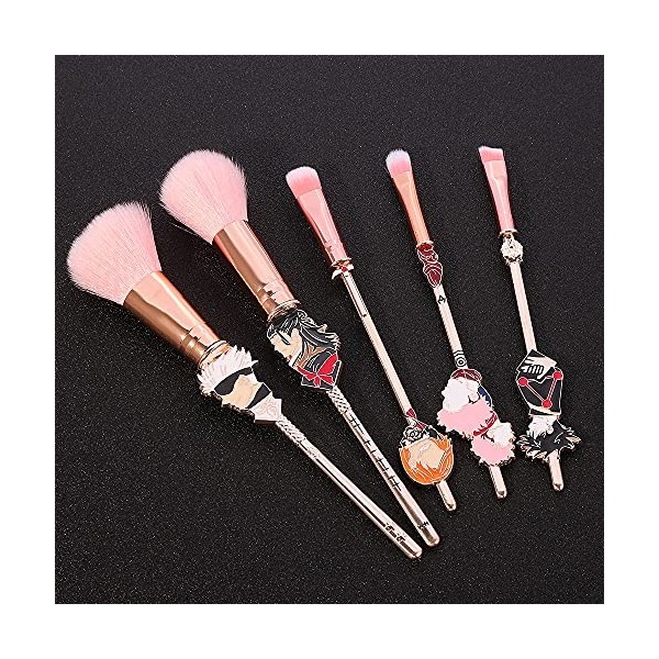 Lot de 5 pinceaux de maquillage Anime Itadori Yuji pour femmes et filles A 