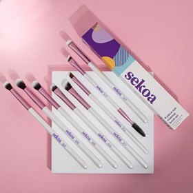 Ensemble de 8 pinceaux pour le maquillage des yeux Sekoa - Ensemble essentiel de pinceaux de maquillage pour ombres à paupièr