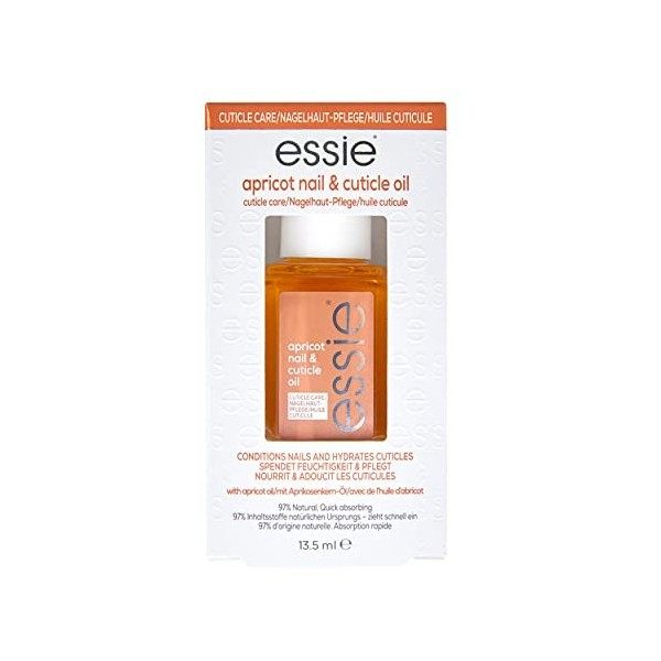 Essie Huile Abricot Ongles & Cuticules - Soin Réparateur et Nourrissant - Transparent - Contenance : 13.5 ml