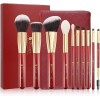 DUcare Pinceau Maquillage 10Pcs Pinceaux Professionnel Kits Poils Synthétiques Pour Fond de Teint Blush,Highlighter,Lèvre,Cre