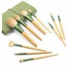 Ruelen 10pcs Poudre Libre Brosse Fond de Teint Brosse Nez Ombre Brosse Cheveux en Fibre