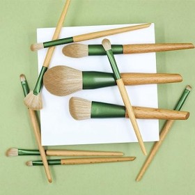 Ruelen 10pcs Poudre Libre Brosse Fond de Teint Brosse Nez Ombre Brosse Cheveux en Fibre