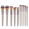 CXDTBH Champagne Maquillage Pinceaux Teint Poudre Fards à paupières Correcteur Lèvres Maquillage des yeux Outils Up cosmétiqu