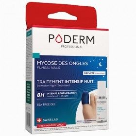 PODERM – MYCOSE ONGLE TRAITEMENT INTENSIF NUIT 2en1 – Élimine la mycose & renouvelle l’ongle pendant votre sommeil |VEGAN | S