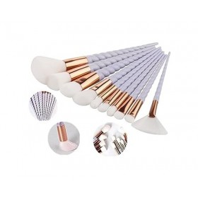 Pinceau de maquillage 10pcs pinceaux de maquillage avec des poignées de poils colorés Fantasy Makeup Brush Set Foundation Pin