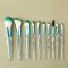 CXDTBH 10pcs maquillage brosse set coloré scintillant brillant cristal brisant le visage cosmétique beauté maquillage outil 