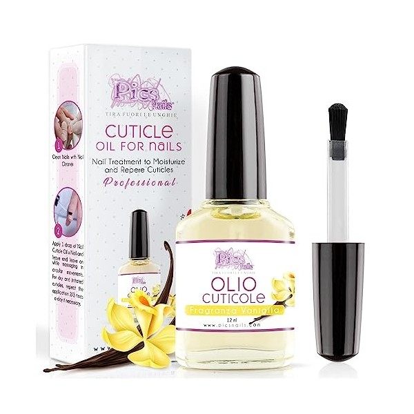 Huile Cuticules Ongles des Mains et des Pieds 12ml Professionnelle - Huile Hydratante et Régénérante pour les Cuticules des M