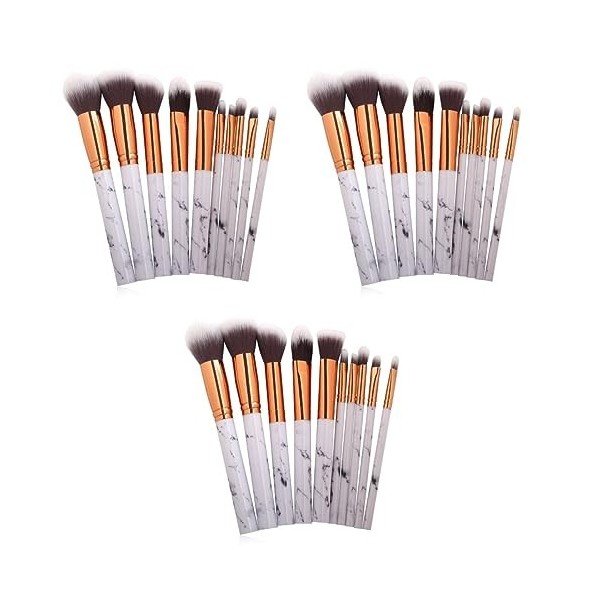 FOMIYES 10Pcs Pinceaux Cosmétiques Ensemble De Marbrure De Pinceau De Maquillage Professionnel