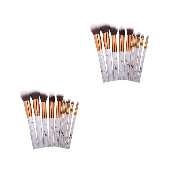 FOMIYES 10Pcs Pinceaux Cosmétiques Ensemble De Marbrure De Pinceau De Maquillage Professionnel