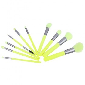 Pinceaux de Maquillage pour le Visage, Kit de Pinceaux de Maquillage en Poudre avec Manche en Bois Doux Multifonctionnel 10pc