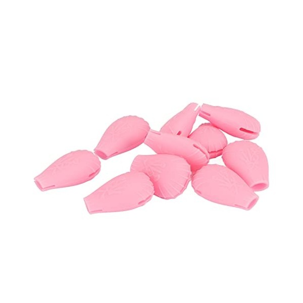 10pcs Rose Silicone Ombre à Paupières Voyage Maquillage Brosse Couverture Doux Anti-poussière Silicone Pinceaux de Maquillage