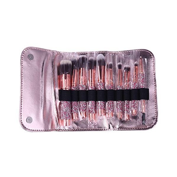 Yennefer 10Pcs / Ensemble Kit de Pinceaux de Maquillage de Diamants pour Femmes Constituent Un Outil de Mélange de Fond de Te