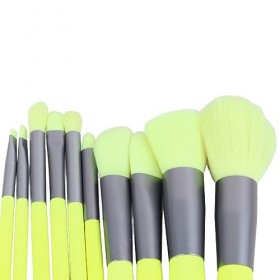 10pcs Manche en Bois Pinceaux de Maquillage Ensemble Fond de Teint Mélange Fard à Joues Poudre Ensemble de Pinceaux de Maquil