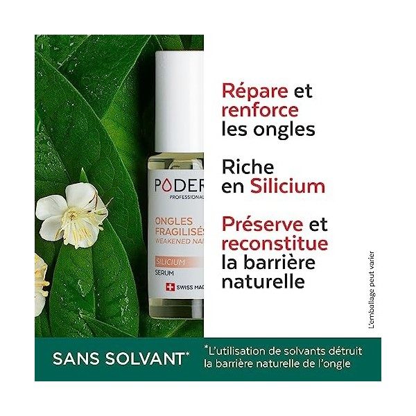 PODERM - ONGLES ABIMÉS & FRAGILISÉS SILICIUM BIO | Aux plantes exceptionnelles puissantes réparatrices et fortifiantes | Soin