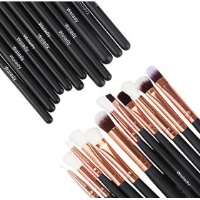 Pinceaux Maquillage à Yeux 12pcs, Wolady Set de Pinceau estompeur maquillage yeux Brosse Pinceau Fard à Paupières Sourcils Pi