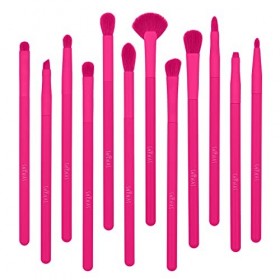 Lot de 15 pinceaux de maquillage professionnels en synthétique de qualité supérieure pour fond de teint, poudre, surligneur, 