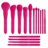 Lot de 15 pinceaux de maquillage professionnels en synthétique de qualité supérieure pour fond de teint, poudre, surligneur, 