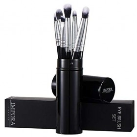 Essential Eye Brush Set par Impora London. 7 pinceaux inclus et boîte en métal compacte
