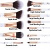 Pinceaux Maquillages Start Makers 12pcs Pinceau Maquillage Haut De Gamme Kit Pinceaux Maquillages fond de Teint Pinceau Blush