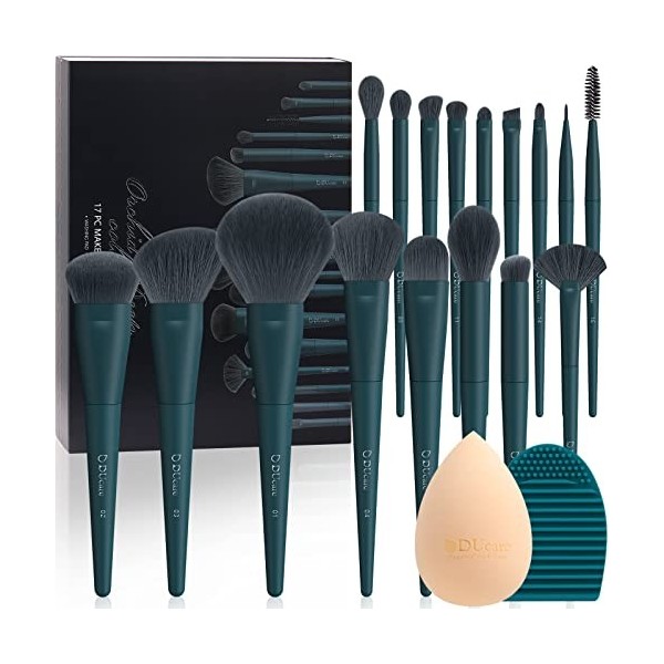 DUcare Lot de 27 pinceaux de maquillage professionnels de qualité supérieure pour fond de teint, poudre, blush, anti-cernes, 