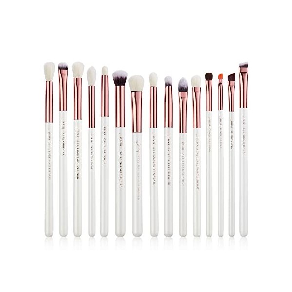 Set pinceaux maquillage yeux Jessup 15 pièces pinceau fard à paupières Mélange Eyeliner Sourcils Cheveux synthétiques naturel