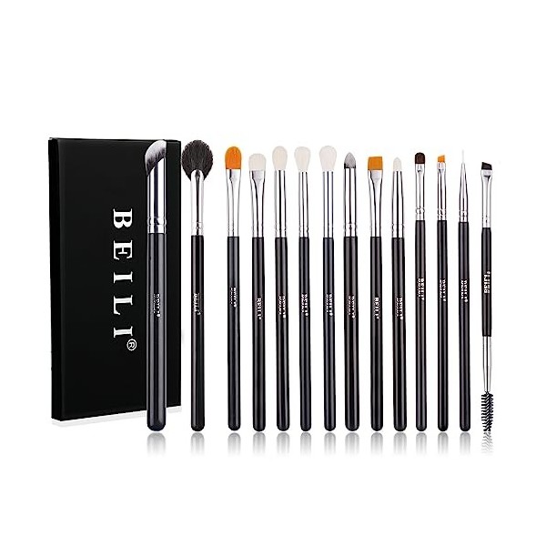 BEILI Pinceaux Maquillages Yeux Professionnel,18 PCS Végétalienne Pinceaux de Maquillage Ombre à Paupières Yeux Anti Cerne So