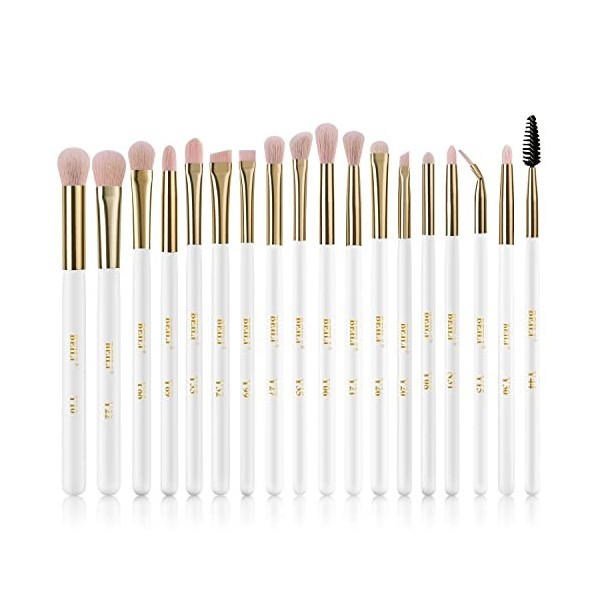 BEILI Pinceaux Maquillages Yeux Professionnel,18 PCS Végétalienne Pinceaux de Maquillage Ombre à Paupières Yeux Anti Cerne So