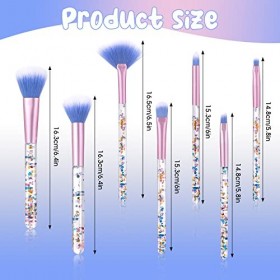 WLLHYF 7PCS Pinceaux maquillages teint synthétique fond de teint maquillage pour les yeux pour Fondations Ombre à paupières F