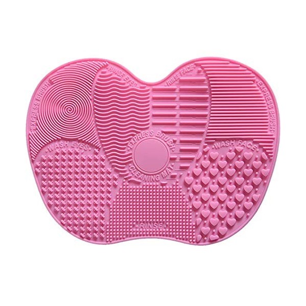 Tapis de Nettoyage pour Pinceau de Maquillage en Silicone Pink 