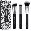 DUcare Lot de 3 pinceaux de maquillage pour le visage - Fond de teint, correcteur, blush - Poils doux et denses - Pour estomp