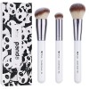 DUcare Lot de 3 pinceaux de maquillage pour le visage - Fond de teint, correcteur, blush - Poils doux et denses - Pour estomp