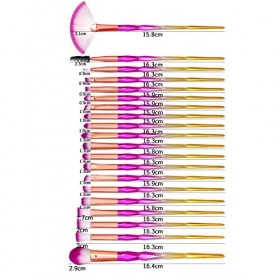 Pinceaux de Maquillage,Lot de 20 Professional Pinceaux Maquillage, Fond de Teint Poudre Correcteur de Blush Surligneur Ombres