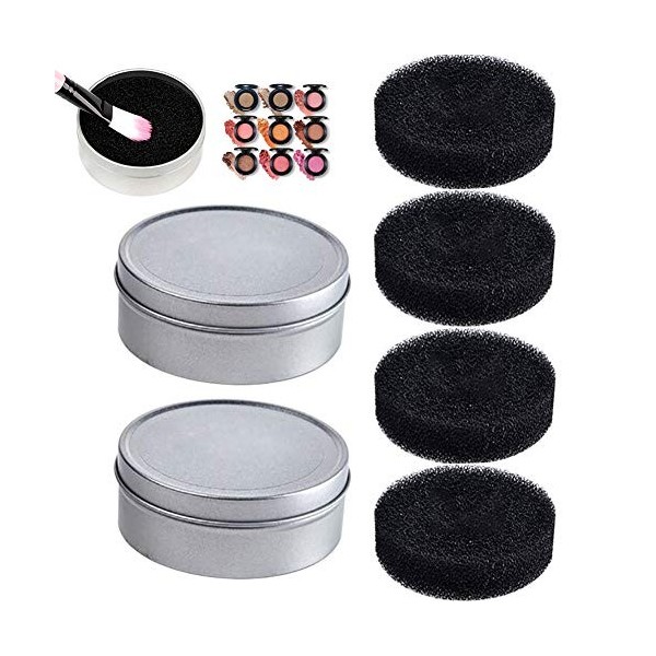 Nettoyant pour pinceaux de maquillage, décoloration rapide de la brosse de maquillage, éponge de nettoyage à sec, éponge avec