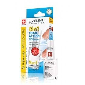 Eveline Cosmetics Nail Therapy Professional 8in1 Total Action Concentré Durcissement Et Renforcement Du Vernis Sérum Pour Ong