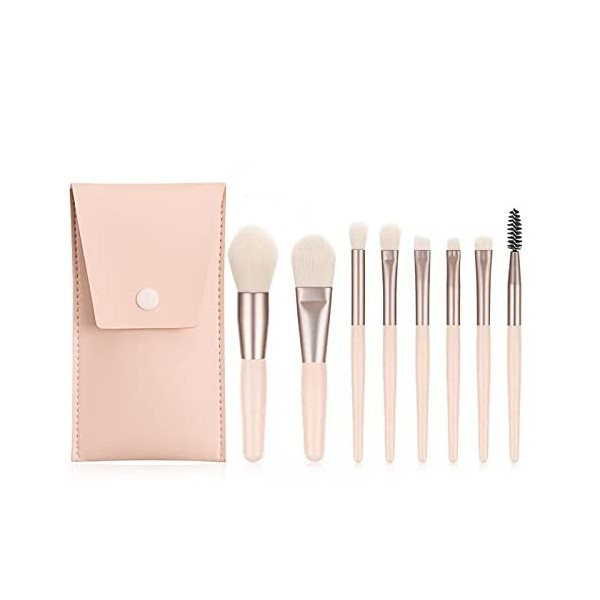 WitBicg Pinceaux Maquillages Yeux, 8 Pièces Pinceau Fond De Teint Nettoyant Pinceaux Maquillage Pinceau Blush Pinceau Fond De