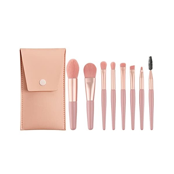 WitBicg Pinceaux Maquillages Yeux, 8 Pièces Pinceau Fond De Teint Nettoyant Pinceaux Maquillage Pinceau Blush Pinceau Fond De