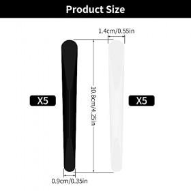 10 Pièces Spatules Cosmétiques en Plastique, Maquillage Masque Spatule Cuillère, Mini Spatules de Visage Crème, Outils de Bea