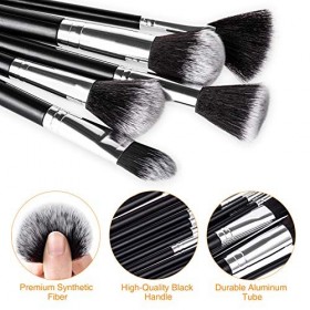 Pinceaux Maquillages, 15 Pièces Professionnel Set de Pinceaux Maquillage Synthétique Premium Cosmétique Pinceaux Kit pour Fon