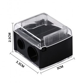 Taille-Crayon Double Trou,Taille-Crayon Beauté,Taille-Crayon Maquillage Des Yeux,Aiguiseur de maquillage pour les yeux,Pour e