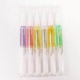 Stylo de nutrition dongle,Ensemble de stylo à huile pour cuticules pour ongles 6PCS Nail Nutrition Oil Soin des ongles pour 