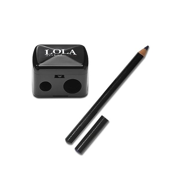 Lola Make Up by Perse Taille-crayon avec couvercle double 2 trous taille-crayon eyeliner et sourcils, convient à tous les typ