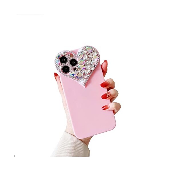 CrazyLemon pour iPhone 12 Pro Coque Dégager Luxe Paillettes Strass Fleurs Concevoir Bling Scintillait Brillant Housse de Prot