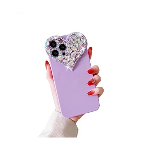 CrazyLemon pour iPhone 12 Pro Coque Dégager Luxe Paillettes Strass Fleurs Concevoir Bling Scintillait Brillant Housse de Prot