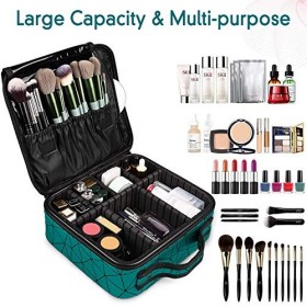 MUOIVG Sac à Cosmétiques Femme, Makeup Étui de Rangement,Trousse de Maquillage Voyage Sac Organiseur Rangement Étanche Portab