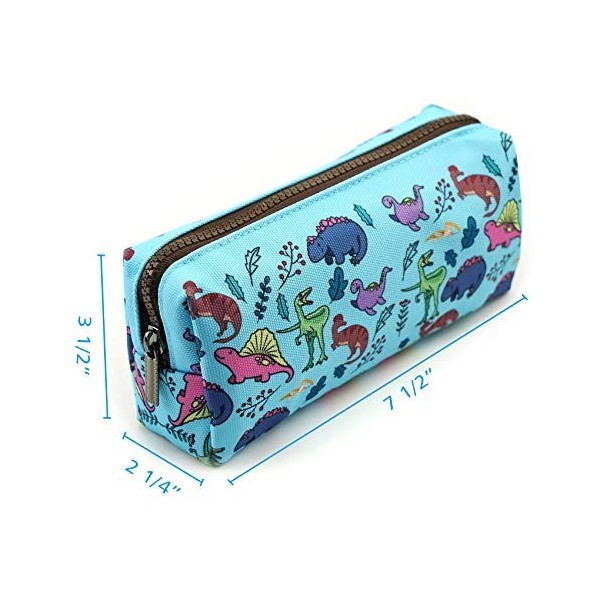 Trousse en toile avec motif de dinosaures - Pour crayons ou maquillage