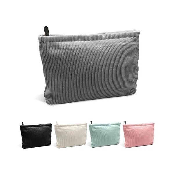 YEJAHY Petite Trousse de Maquillage, Trousse à Maquillage en Velours côtelé, Sac de Rangement pour Organisateur de Pochette d