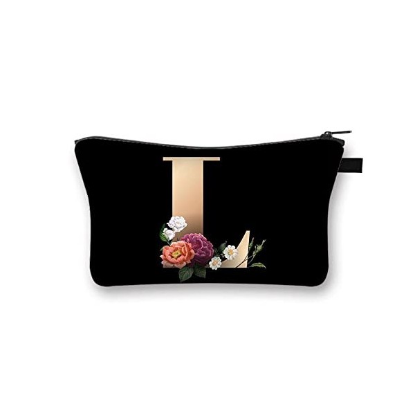 Domybest FR Trousse de Maquillage Femme Voyage Pochette en Polyester Imprimé Lettres Toilette Petit Sac Cosmetique