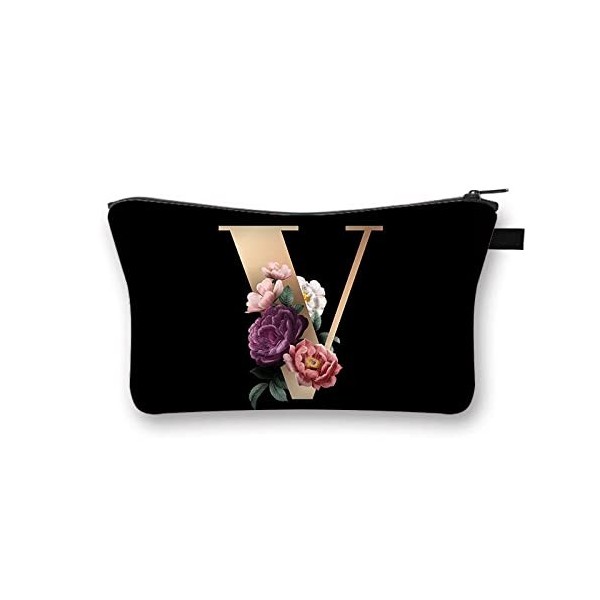 Domybest FR Trousse de Maquillage Femme Voyage Pochette en Polyester Imprimé Lettres Toilette Petit Sac Cosmetique