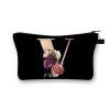 Domybest FR Trousse de Maquillage Femme Voyage Pochette en Polyester Imprimé Lettres Toilette Petit Sac Cosmetique