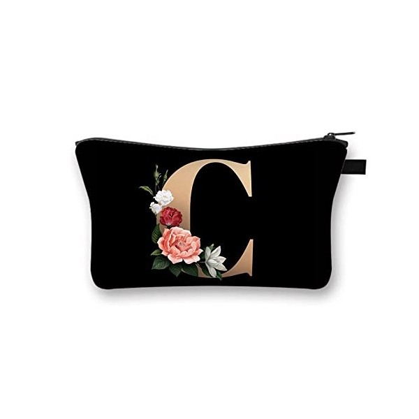 Domybest FR Trousse de Maquillage Femme Voyage Pochette en Polyester Imprimé Lettres Toilette Petit Sac Cosmetique